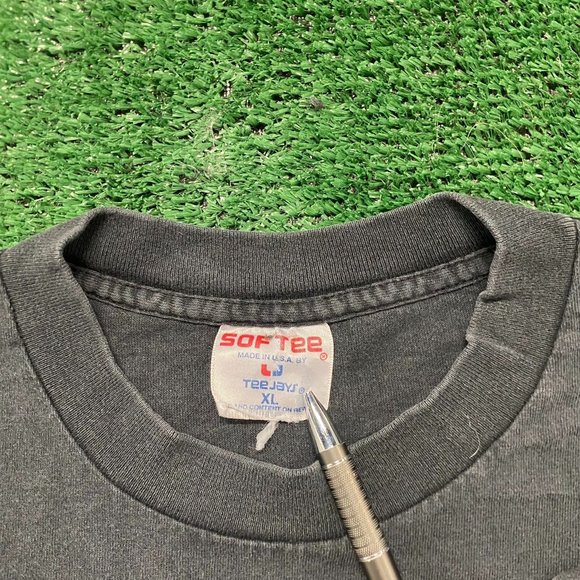 Vintage 90s Redneck Humor Sun Faded Single Stitch Funny Tee - Picture 5 of 6